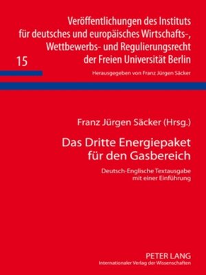 cover image of Das Dritte Energiepaket für den Gasbereich